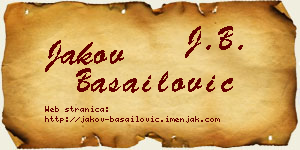 Jakov Basailović vizit kartica